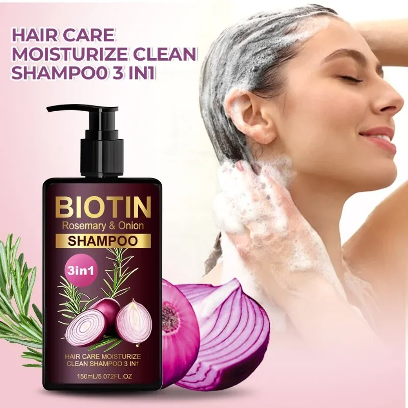 Hair Care Natural Ingredients - Szampon BIOTIN Rosemary & Onion 150