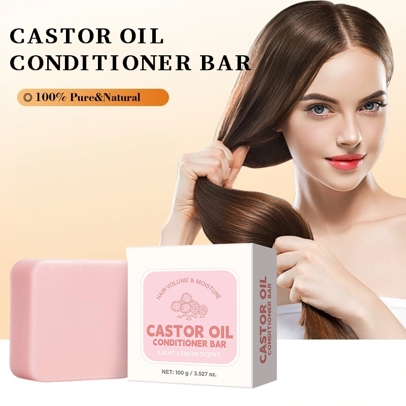 Hair Care For Dry And Frizzy Hair - Mydło w kostce z olejem rycynowym,