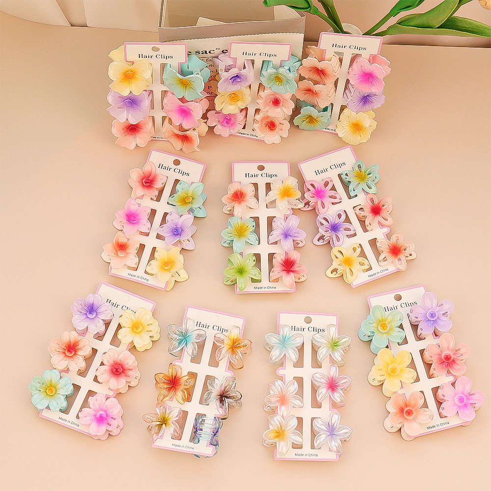 6 sztuk moda kolorowy przezroc – Hair Clip Claw Large recenzja i cena