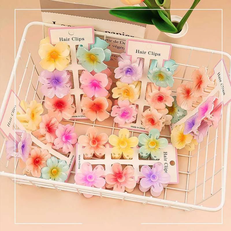 6 sztuk moda kolorowy przezroc – Hair Clip Claw Large recenzja i cena