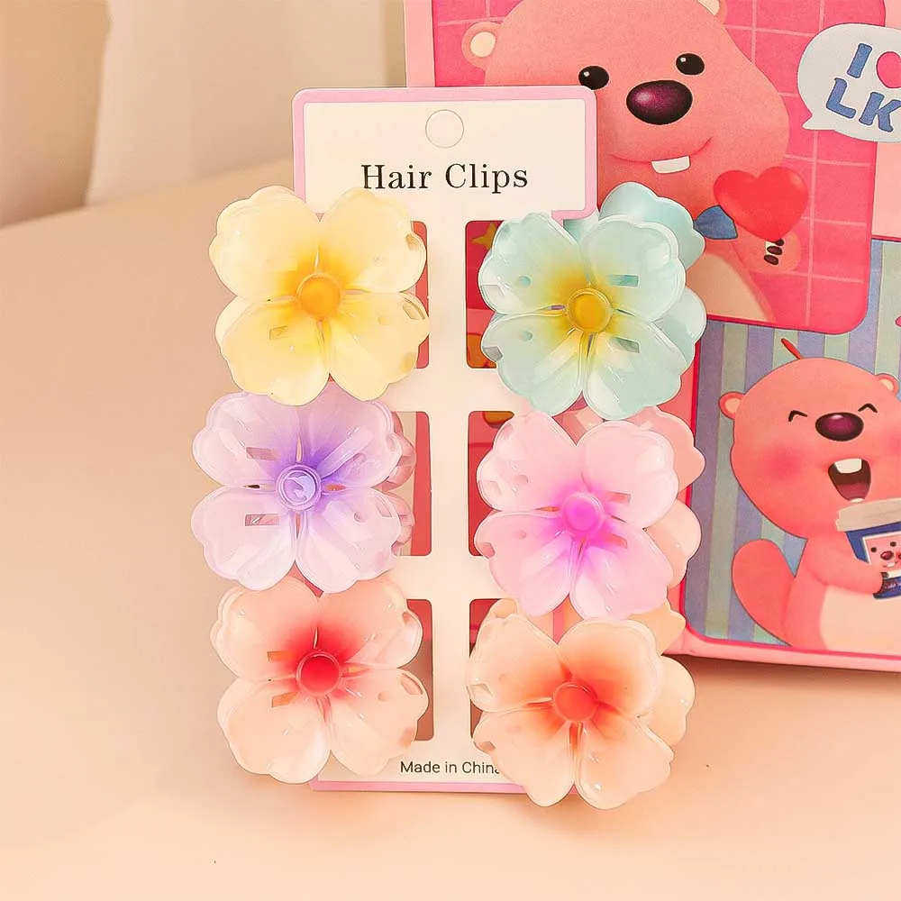6 sztuk moda kolorowy przezroc – Hair Clip Claw Large recenzja i cena