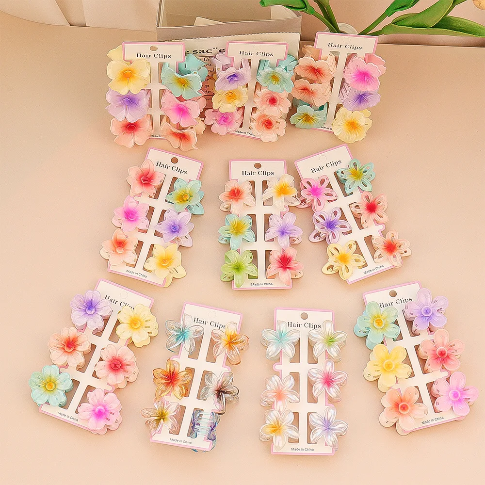6 sztuk moda kolorowy przezroc – Hair Clip Claw Large recenzja i cena