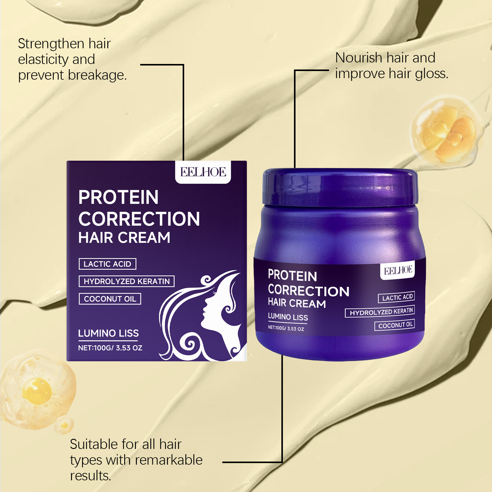 Proteinowy krem do prostowania – Hair Care Dupes recenzja i cena